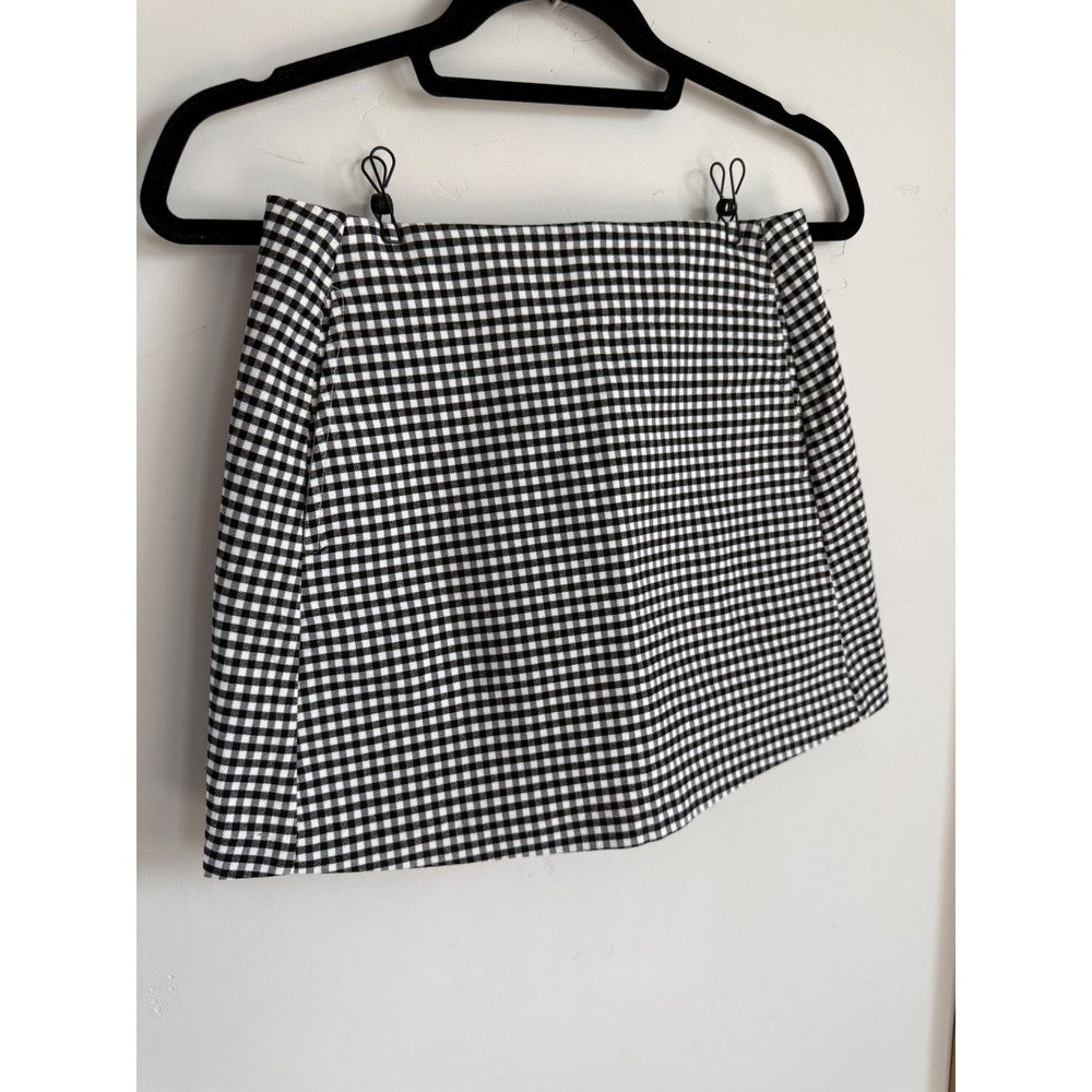 Urban Outfitters Black White Gingham Mini Skirt XS with Pockets